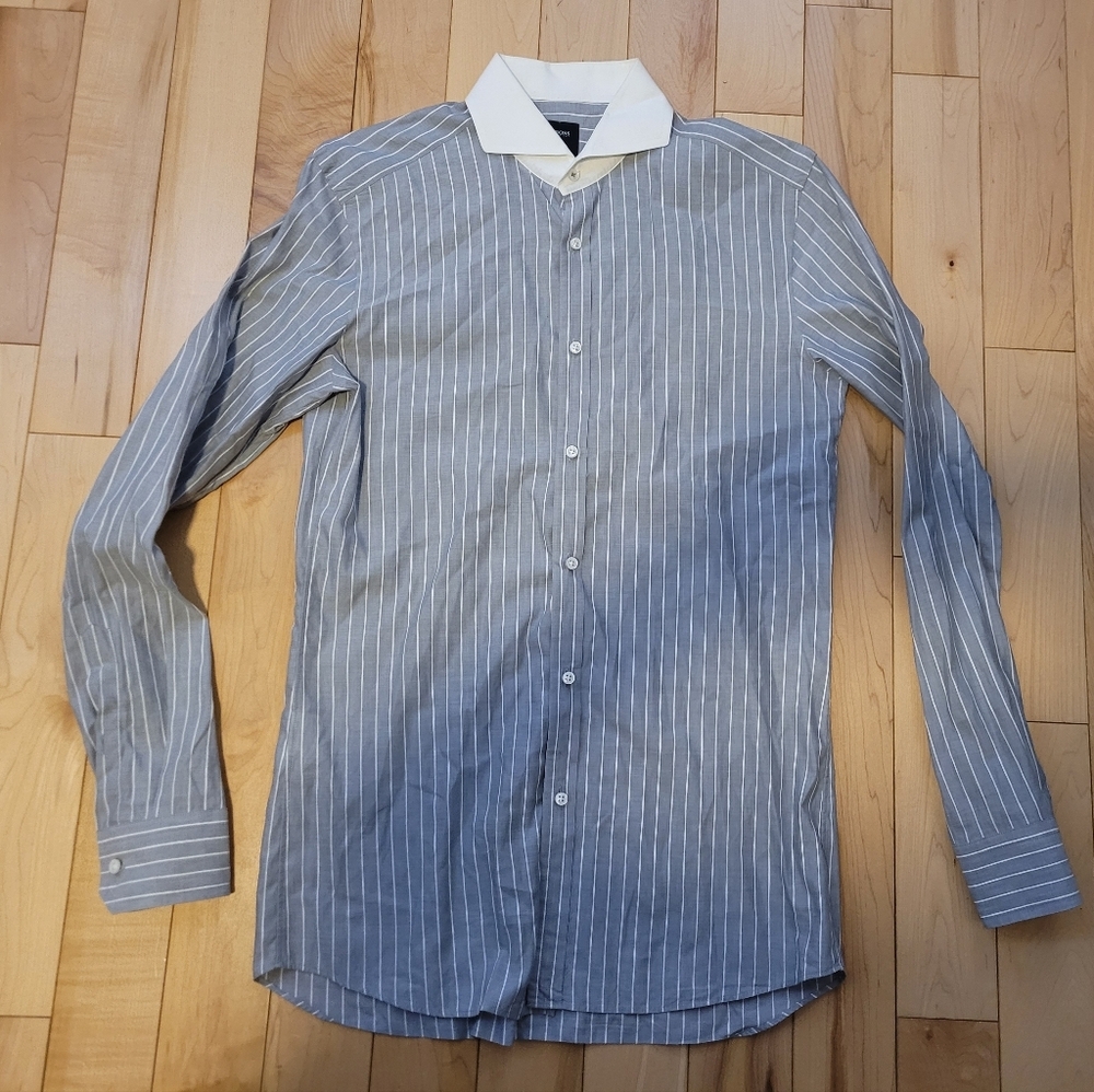 Boss by Hugo Boss men's size medium (15.5 neck) slim fit grey dress shirt